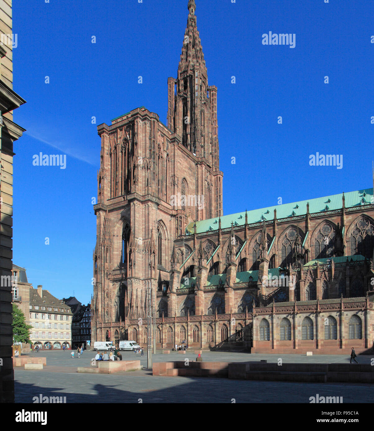 France Alsace Strasbourg Cathédrale Notre-Dame Banque D'Images
