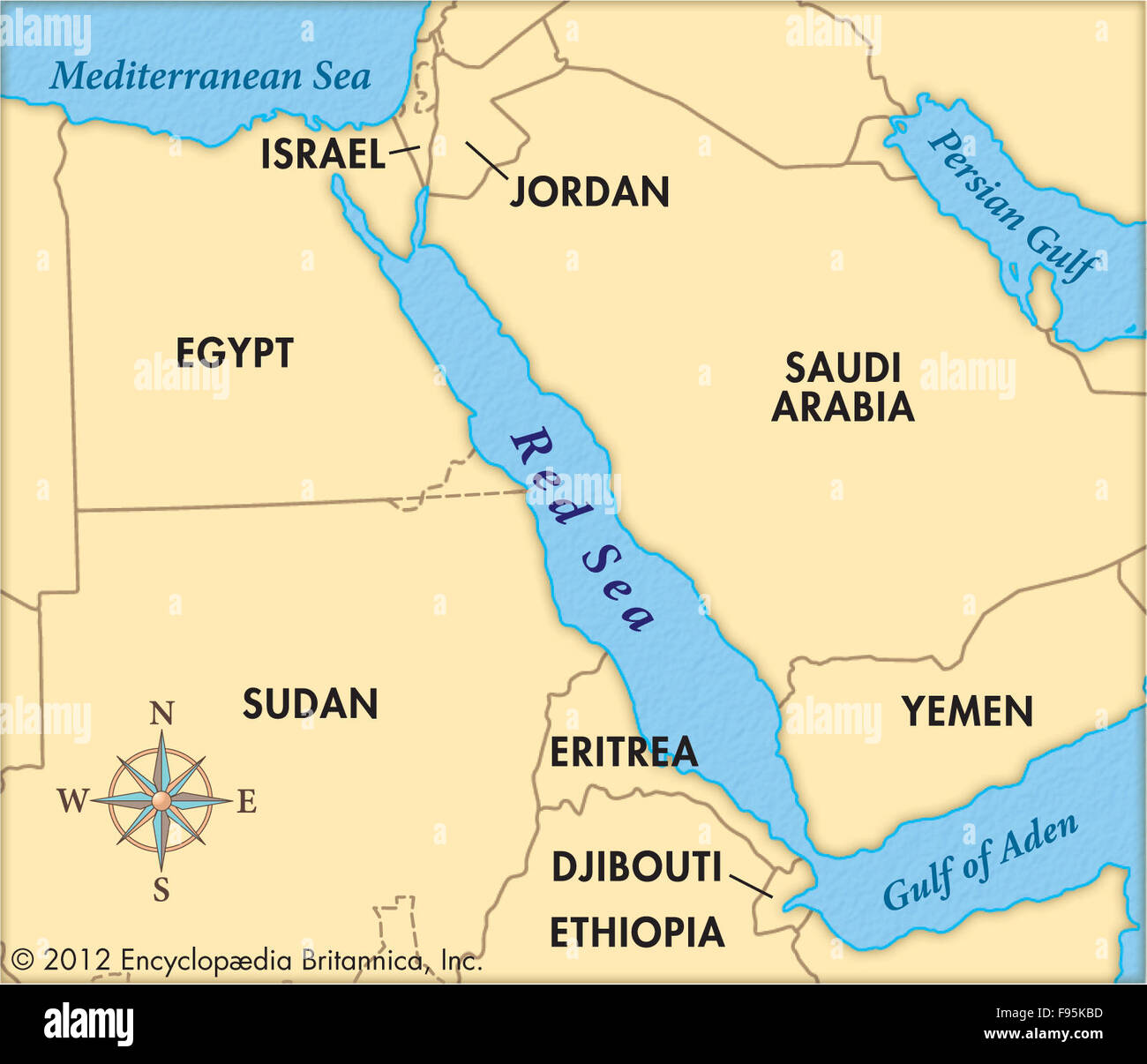 Cartes de la mer rouge cartographie géographie mer rouge israël Banque
