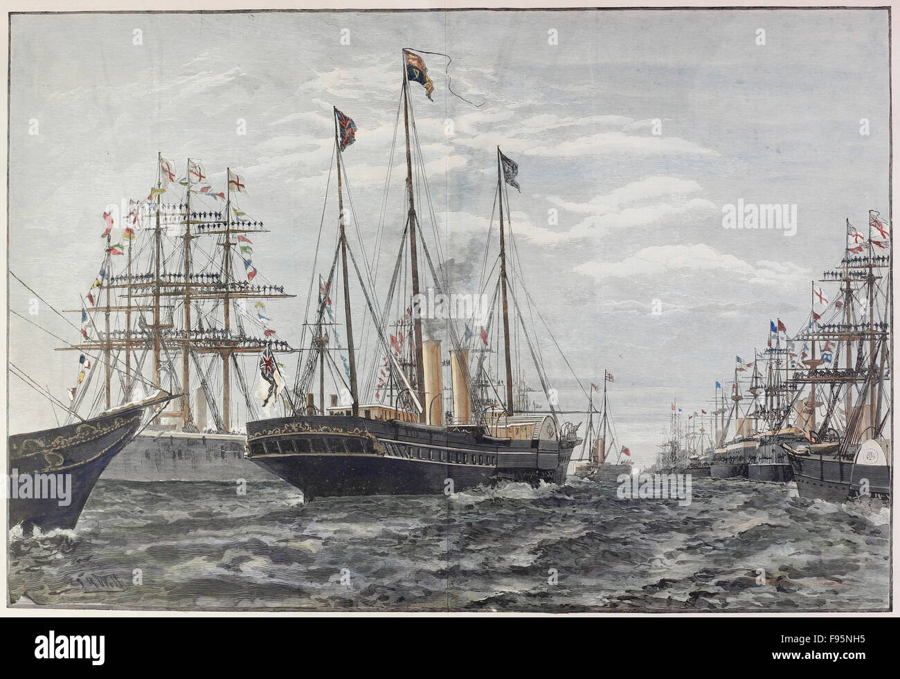 La Queens Jubille Naval Review à Spithead. Banque D'Images