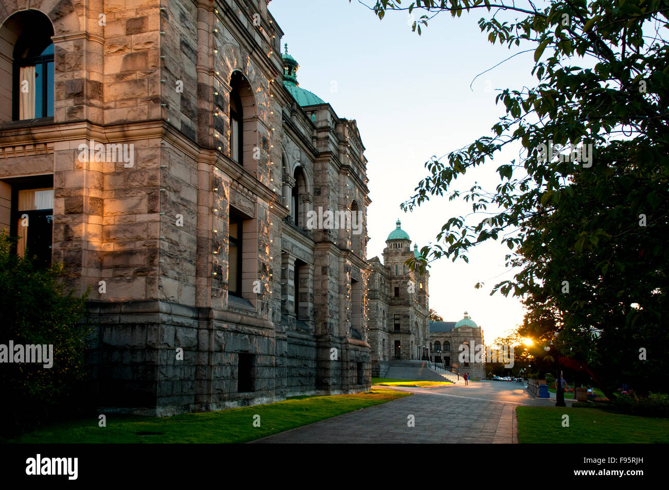 L'Assemblée législative de la Colombie-Britannique réunit dans les édifices du parlement à Victoria, BC. Banque D'Images