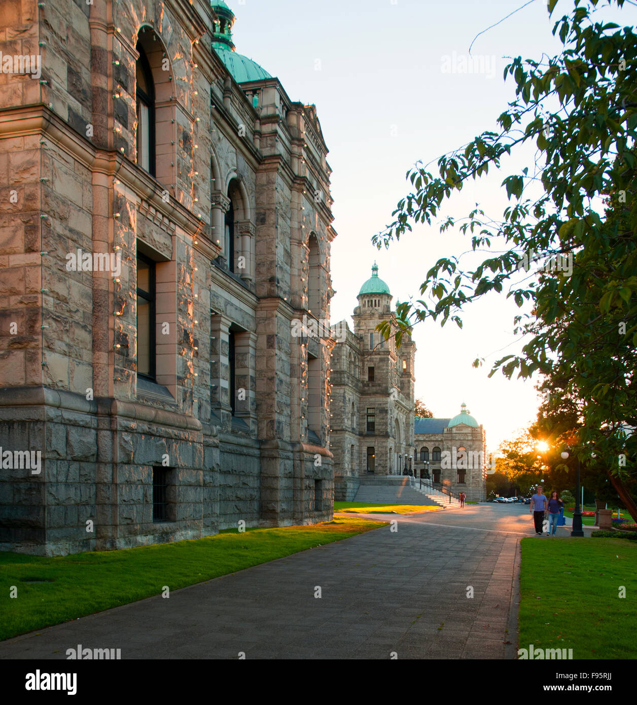 L'Assemblée législative de la Colombie-Britannique réunit dans les édifices du parlement à Victoria, BC. Banque D'Images