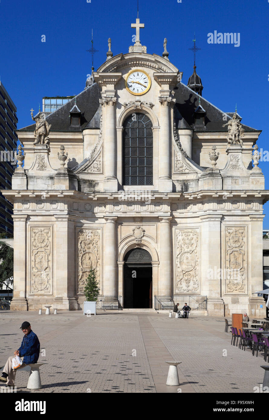 France Lorraine Nancy Place Charles III Église St-Sébastien Banque D'Images