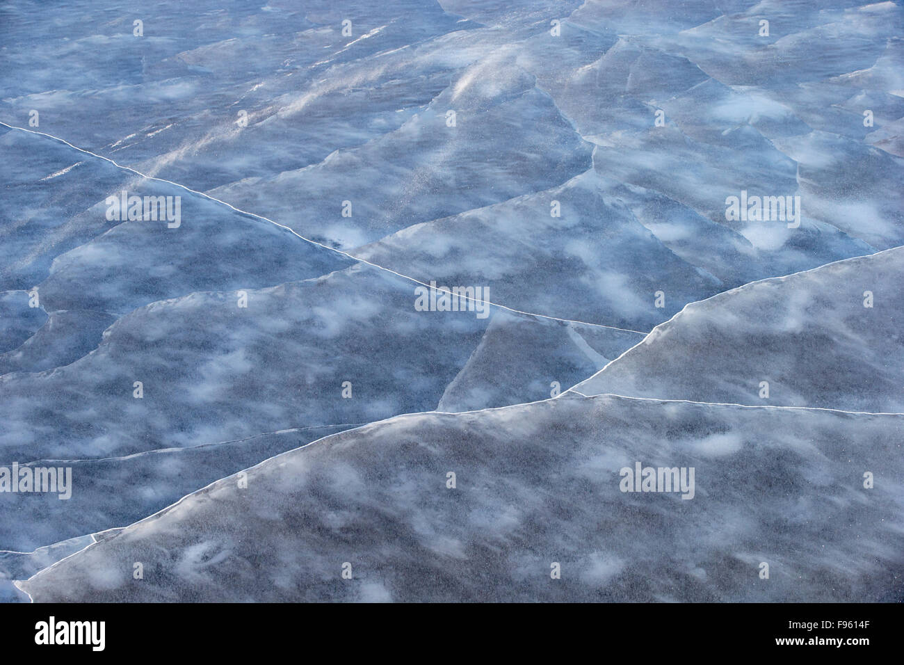 Lac gelé, Cape Churchill, Parc National de Wapusk, Manitoba, Canada Banque D'Images