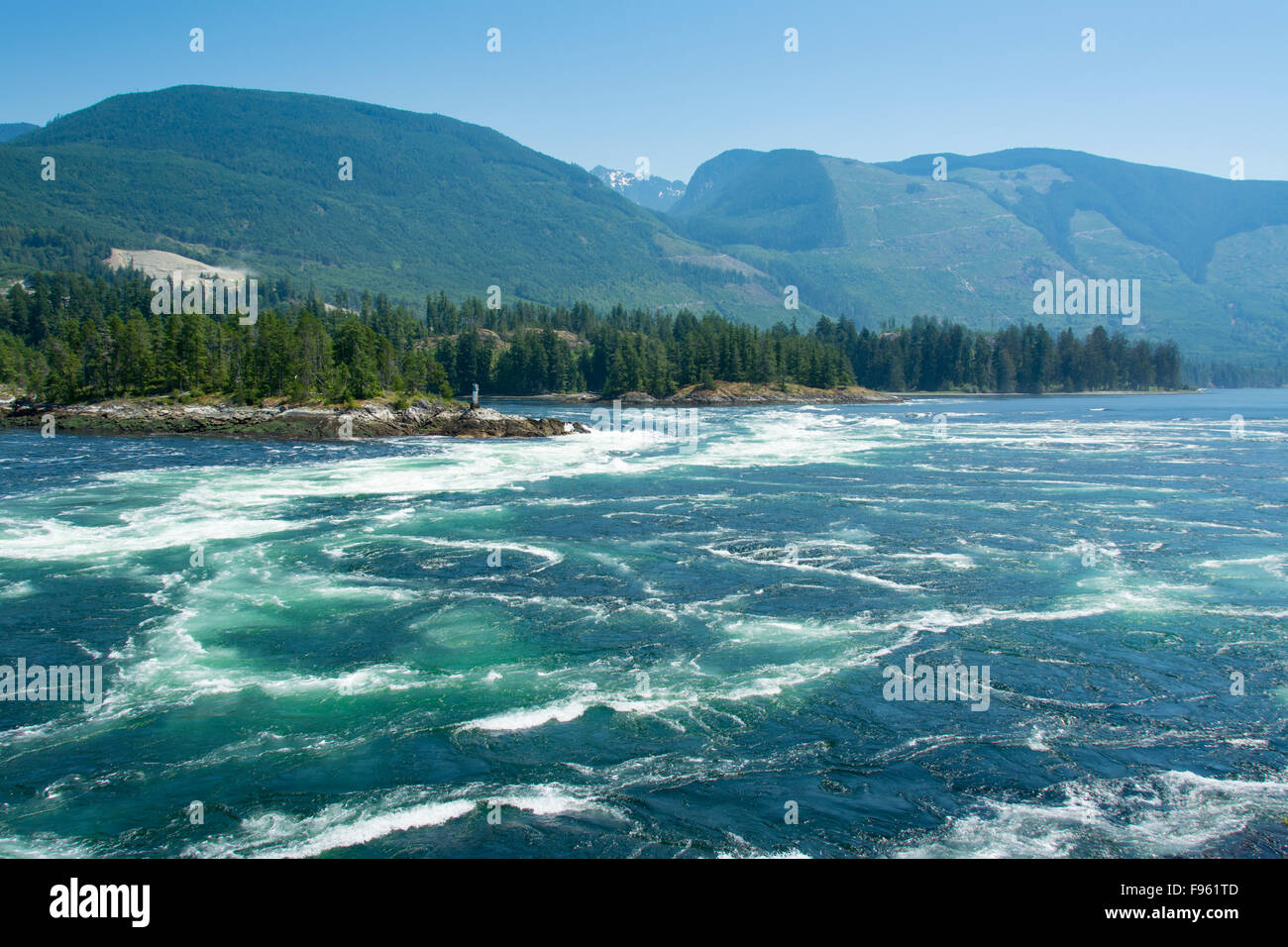 Skookumchuck Narrows, jusant Sechelt Inlet, Sunshine Coast, British Columbia, Canada Banque D'Images