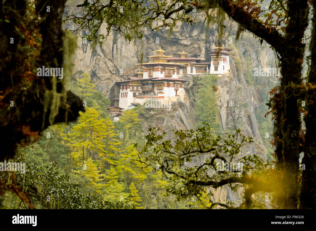 Le nid du tigre, le Bhoutan Monastère Banque D'Images