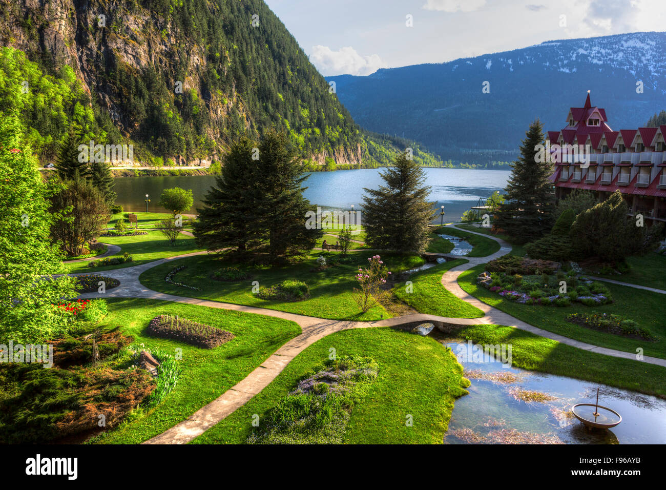 Three Valley Lake Chateau, Revelstoke, British Columbia, Canada Banque D'Images