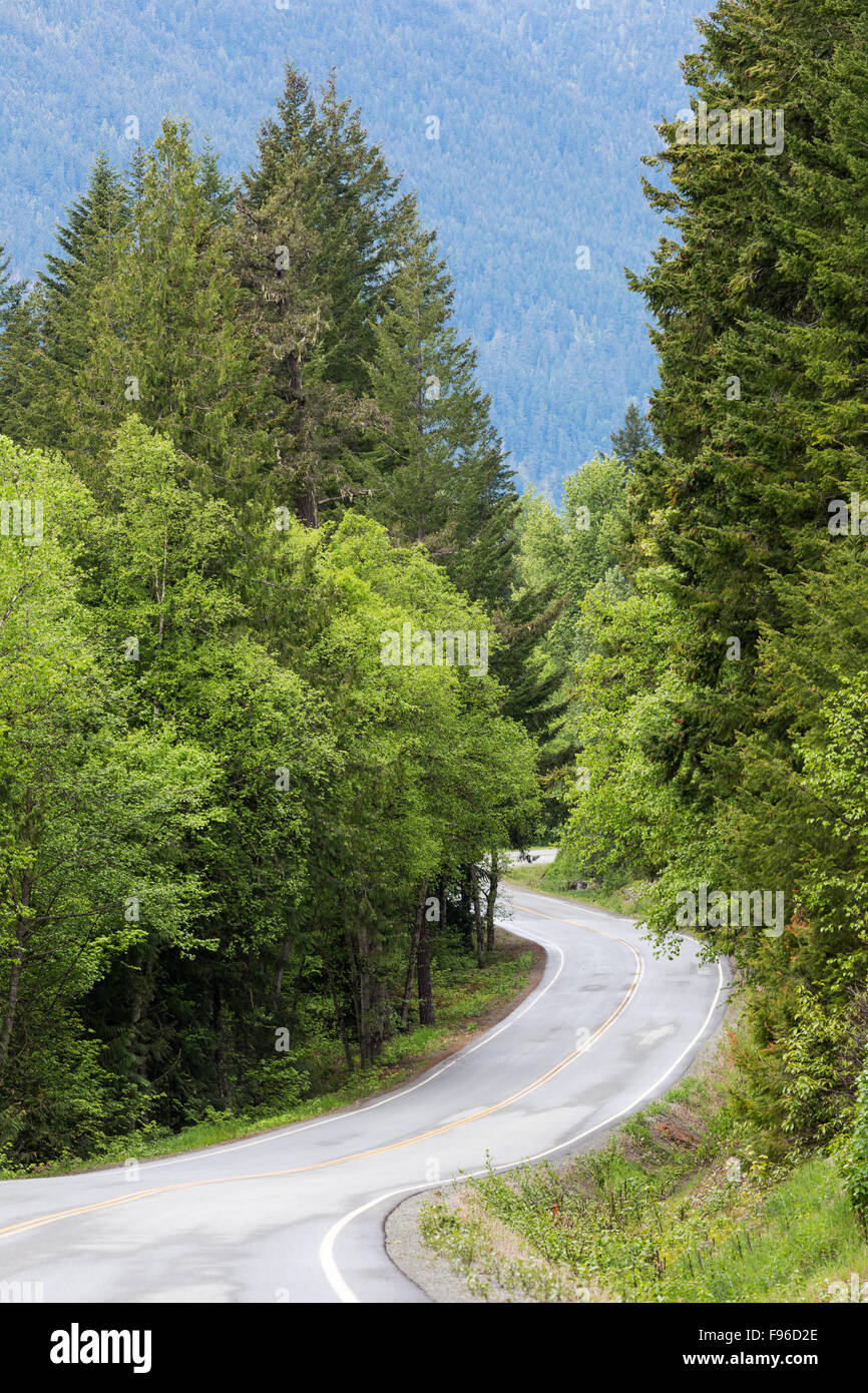 La Colombie-Britannique, le Canada, l'autoroute 20, Bella Coola Valley, Banque D'Images