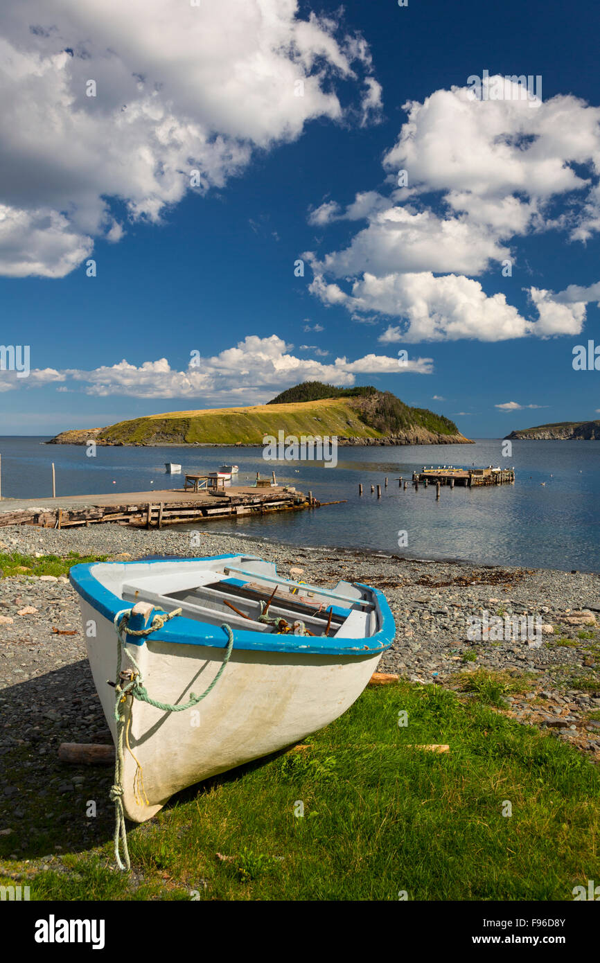 Bateau en bois, Tors Cove, Terre-Neuve, Canada Banque D'Images