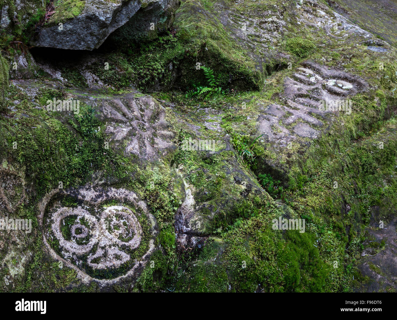 British Columbia, Canada, des pétroglyphes, Bella Coola , les Premières Nations, Banque D'Images