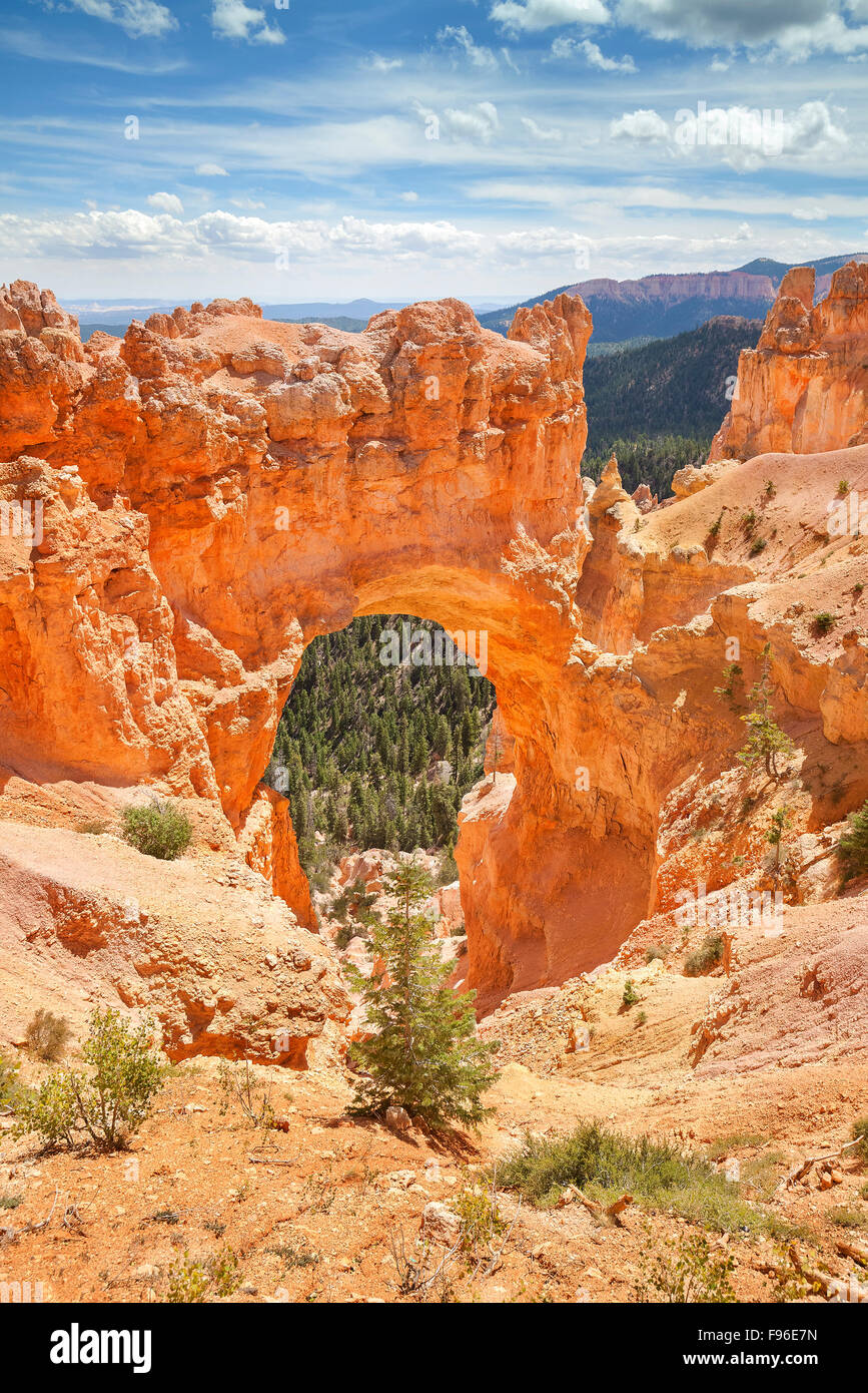 Arche naturelle dans le Parc National de Bryce Canyon Utah USA