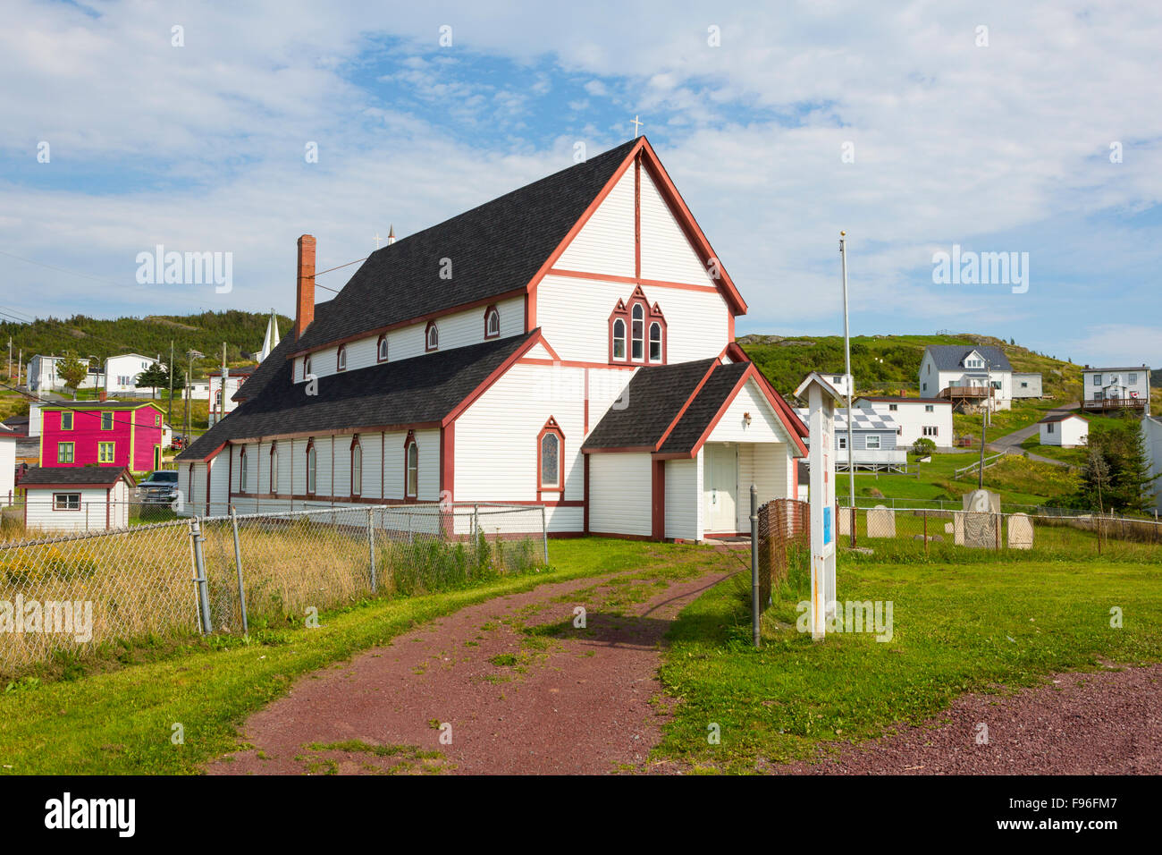 L'église anglicane Saint Luc, Winterton, Terre-Neuve, Canada Banque D'Images