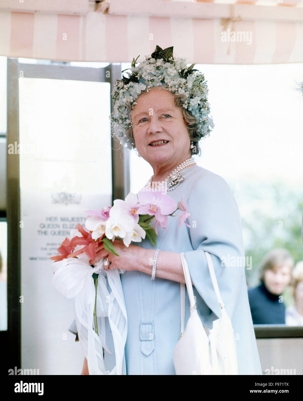 Sa Majesté la reine Elizabeth la Reine Mère le 1 juin 1974. Banque D'Images