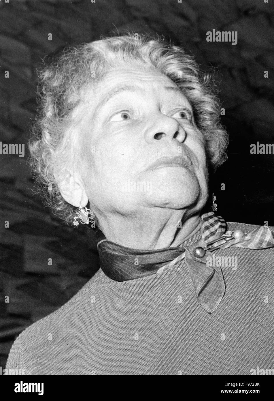 Deutsche Schauspielerin Tilla Durieux, Deutschland 1950er Jahre. L'actrice allemande Tilla Durieux, l'Allemagne des années 1950. Banque D'Images