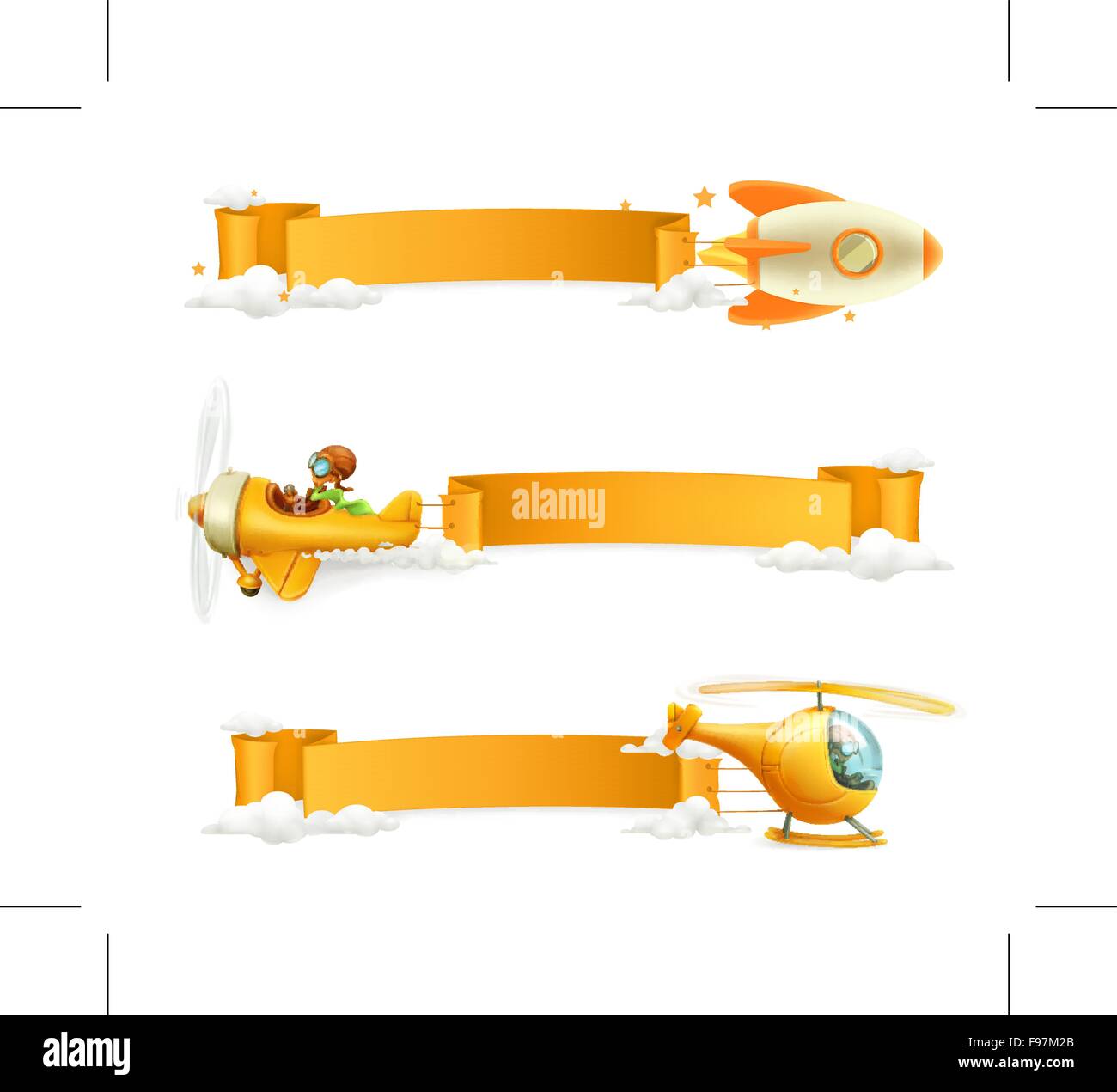 Bannières de l'air, vector set Illustration de Vecteur