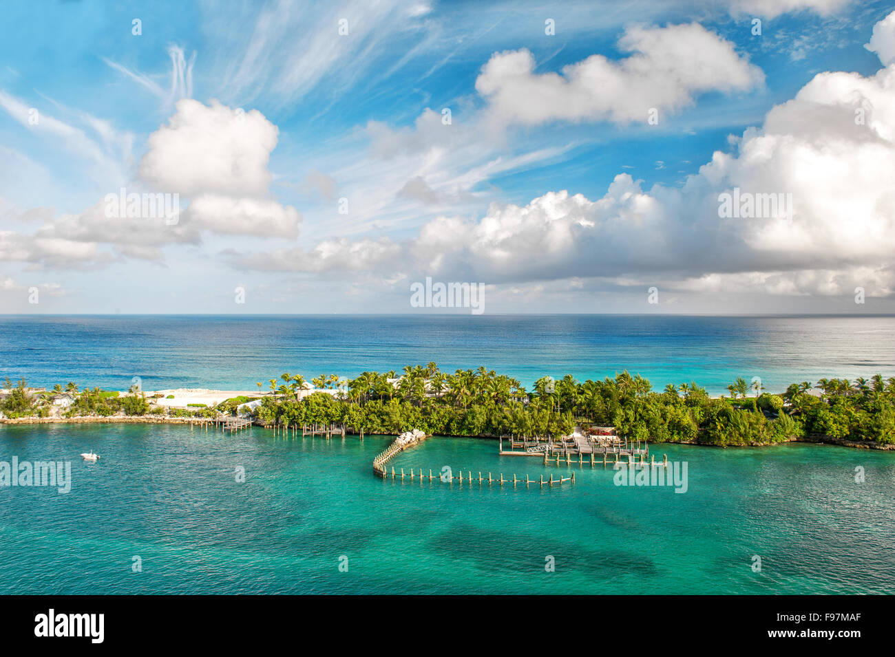 La mer et du ciel. Beau paysage aux Bahamas. Nassau. Banque D'Images