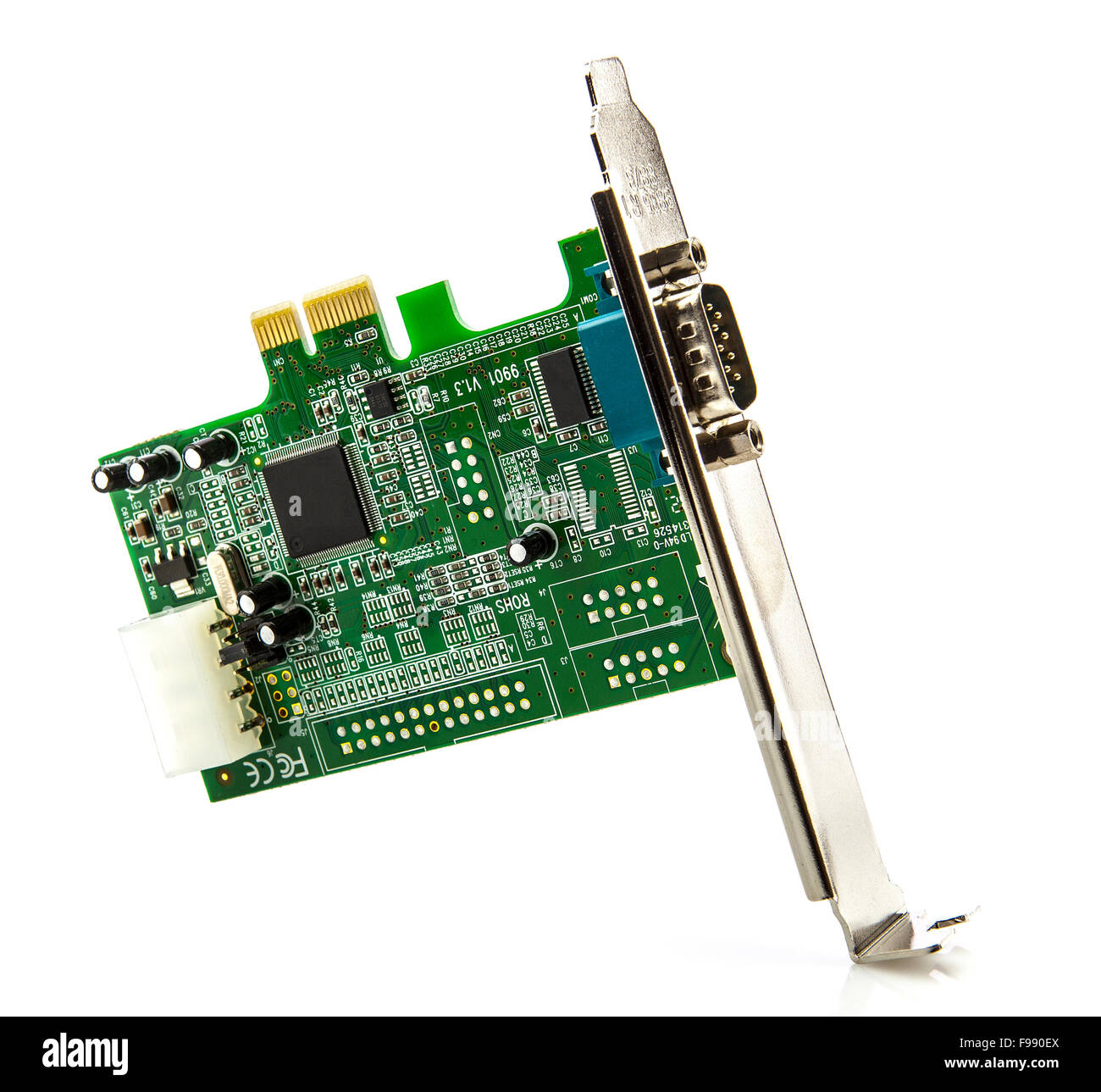 Carte PCI sur un fond blanc Banque D'Images