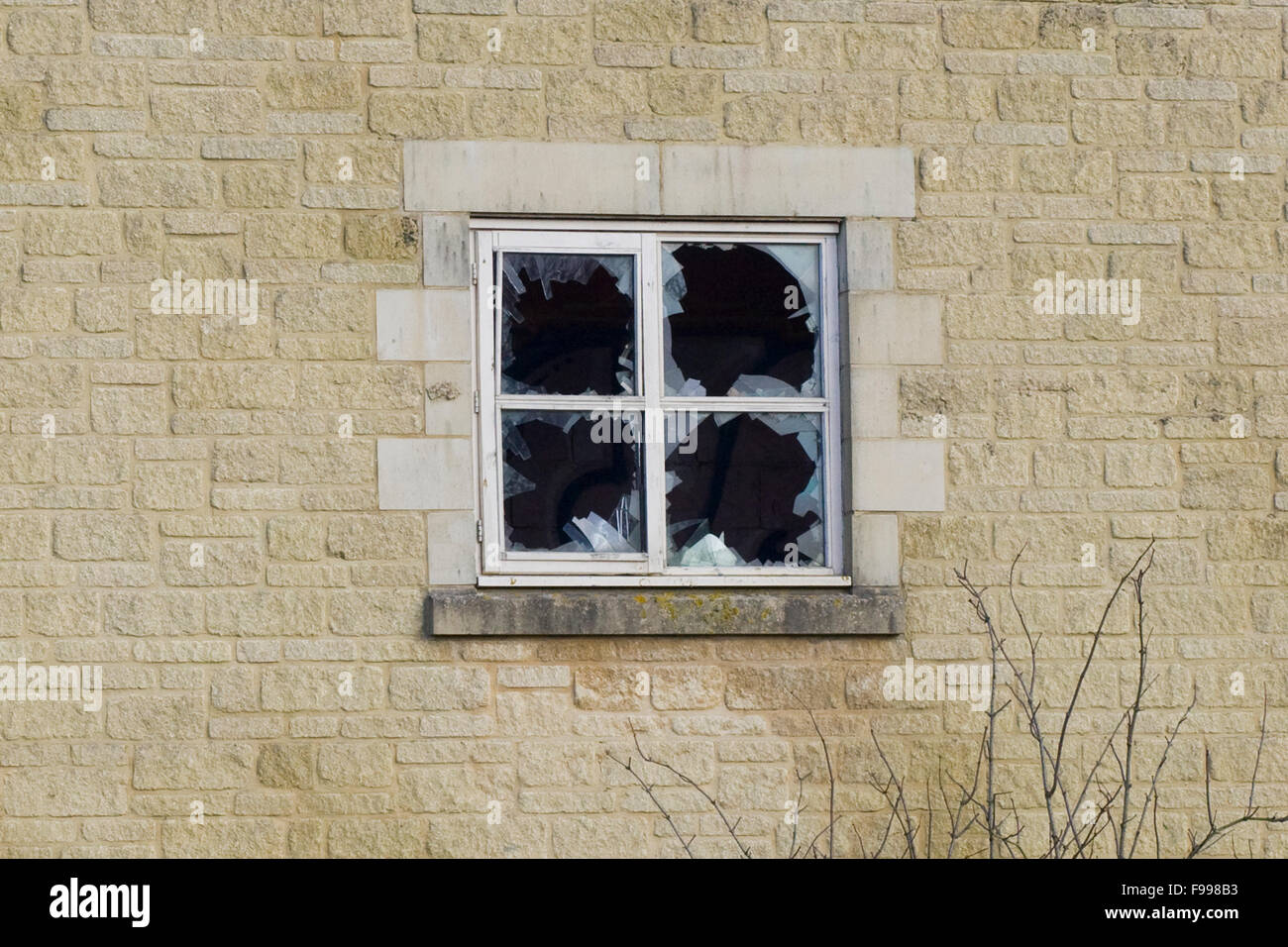 Vandalisé Manor House en Angleterre Banque D'Images