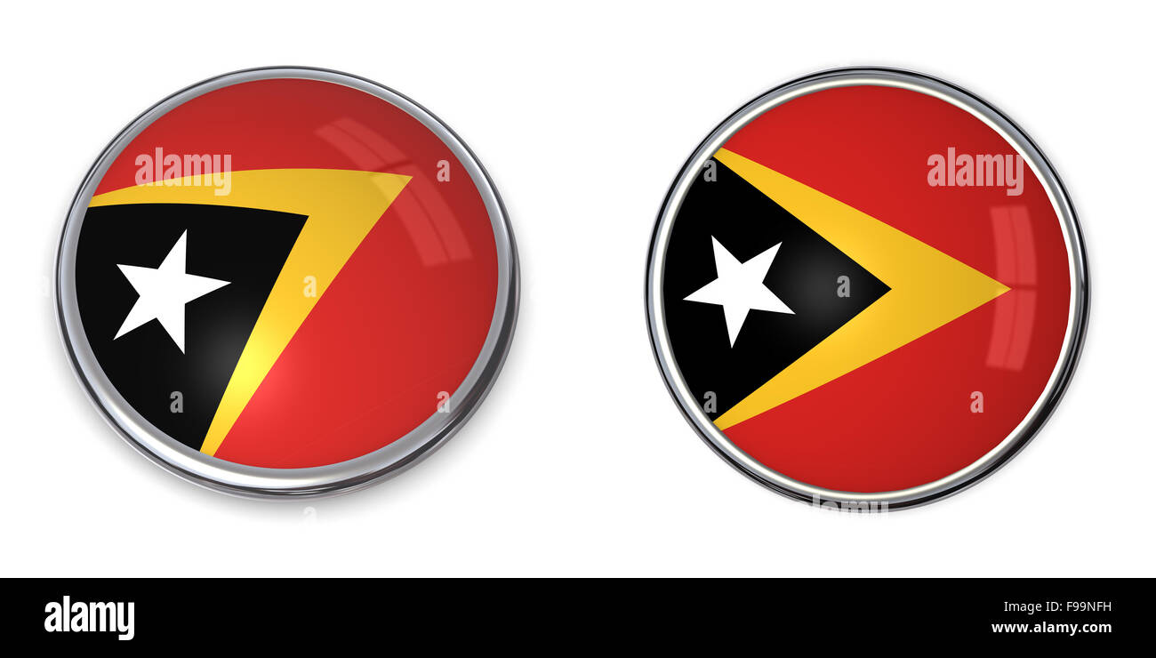 Bouton bannière/Timor oriental Timor-Leste Banque D'Images