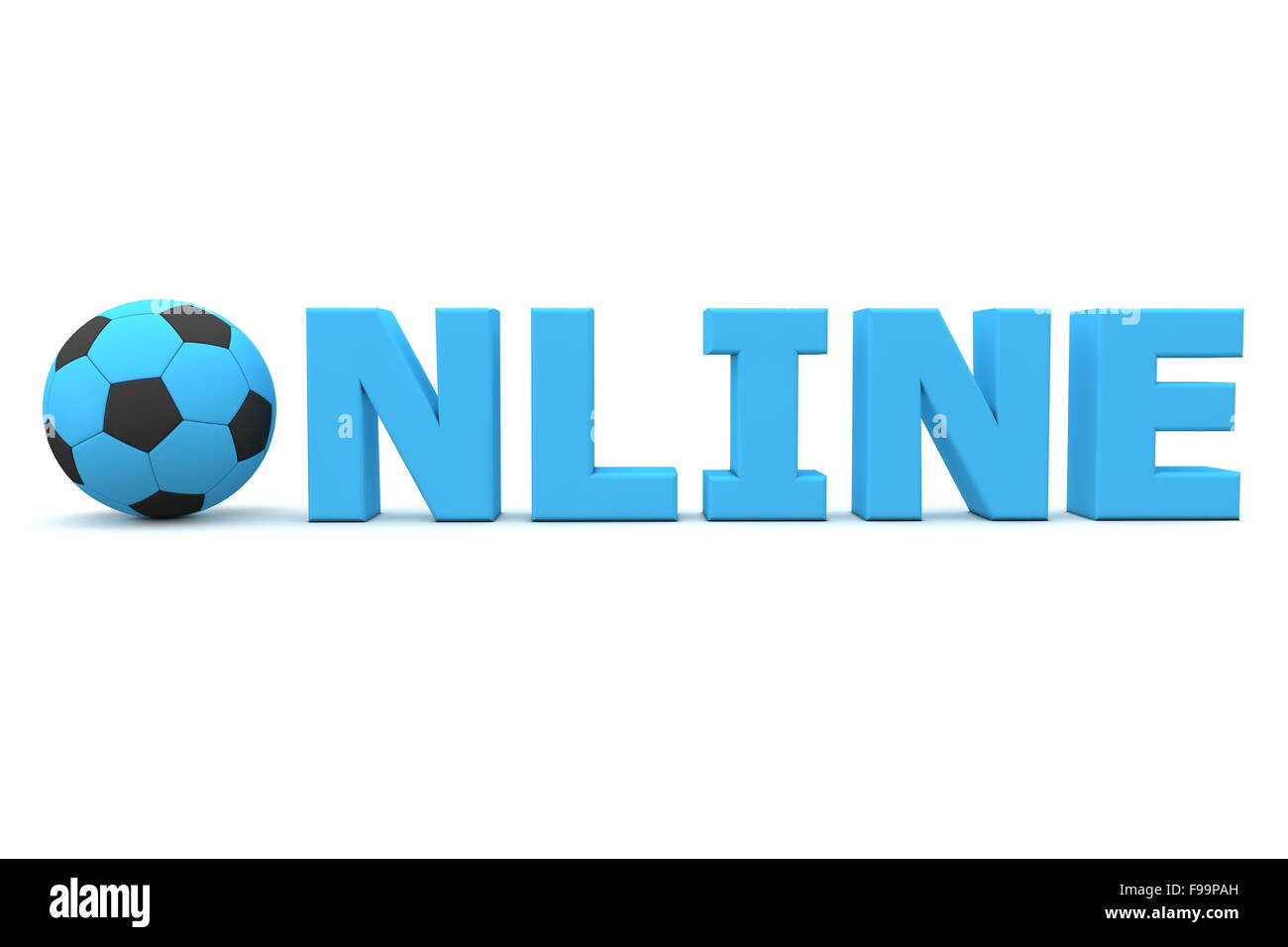 En ligne de Football classique - Bleu Banque D'Images