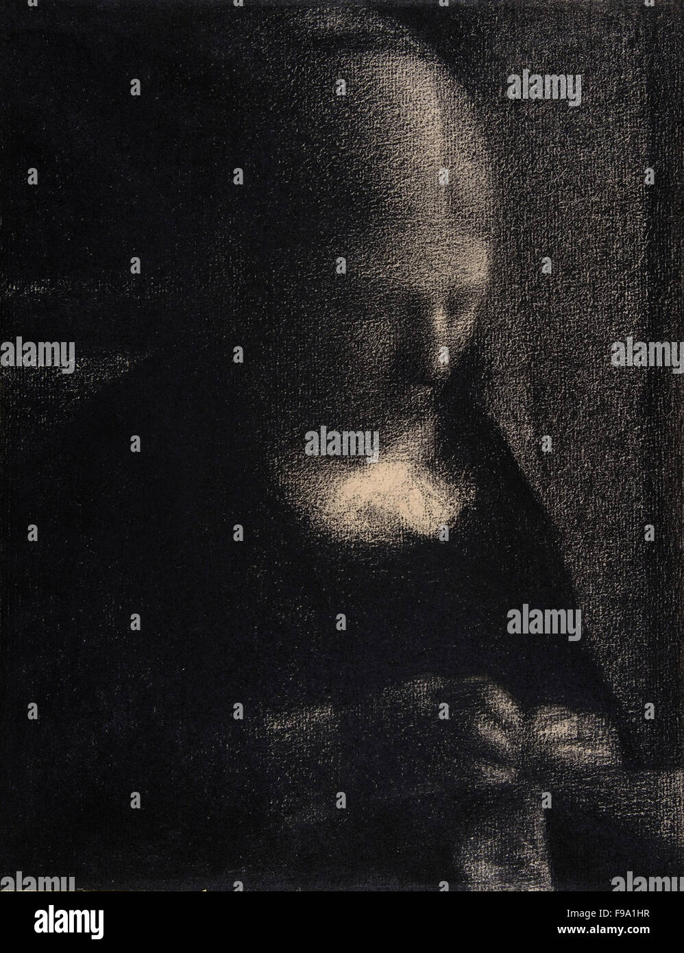 Georges Seurat - broderie ; Mère de l'artiste Banque D'Images