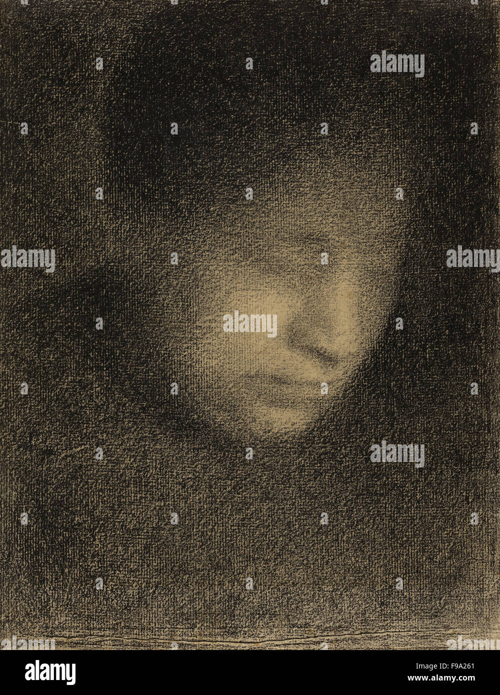 Georges Seurat - Madame Seurat, Mère de l'artiste (Madame Seurat, mère) Banque D'Images