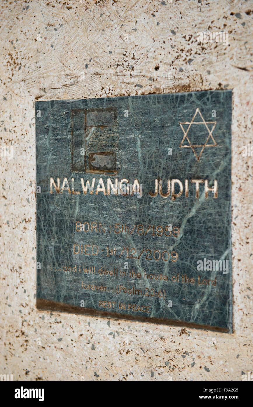 Tombe du Nabugoye Hill, foyer spirituel d'une communauté de Juifs ougandais, Mbale en Ouganda Banque D'Images