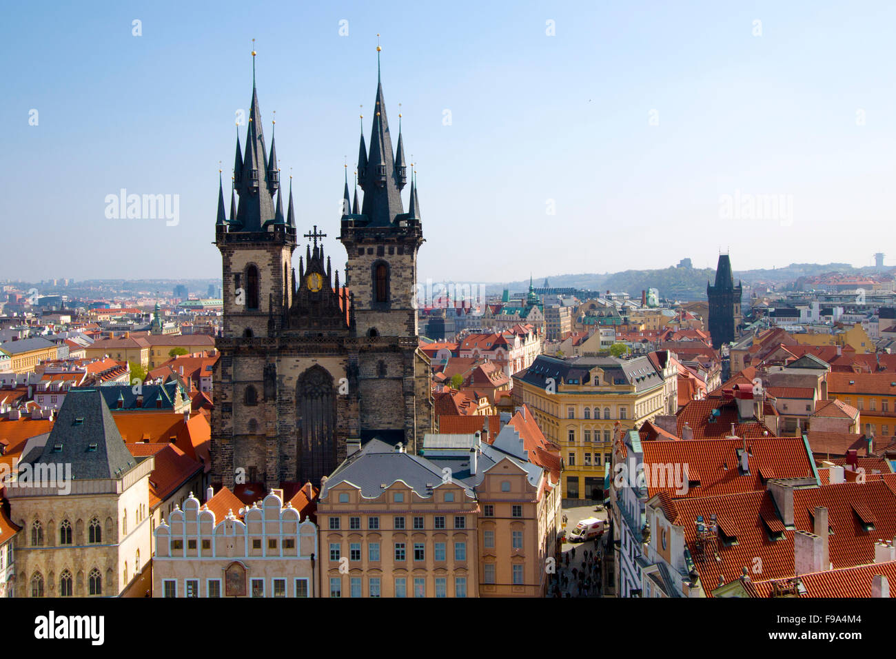 Cityscape view of Old Town Prague Banque D'Images