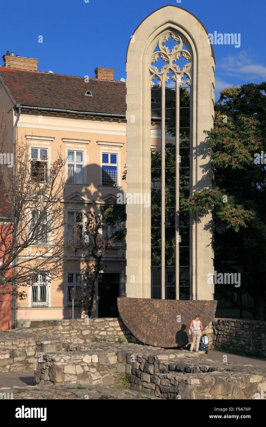 Hongrie, Budapest, ruines de l'église Marie Madeleine Banque D'Images