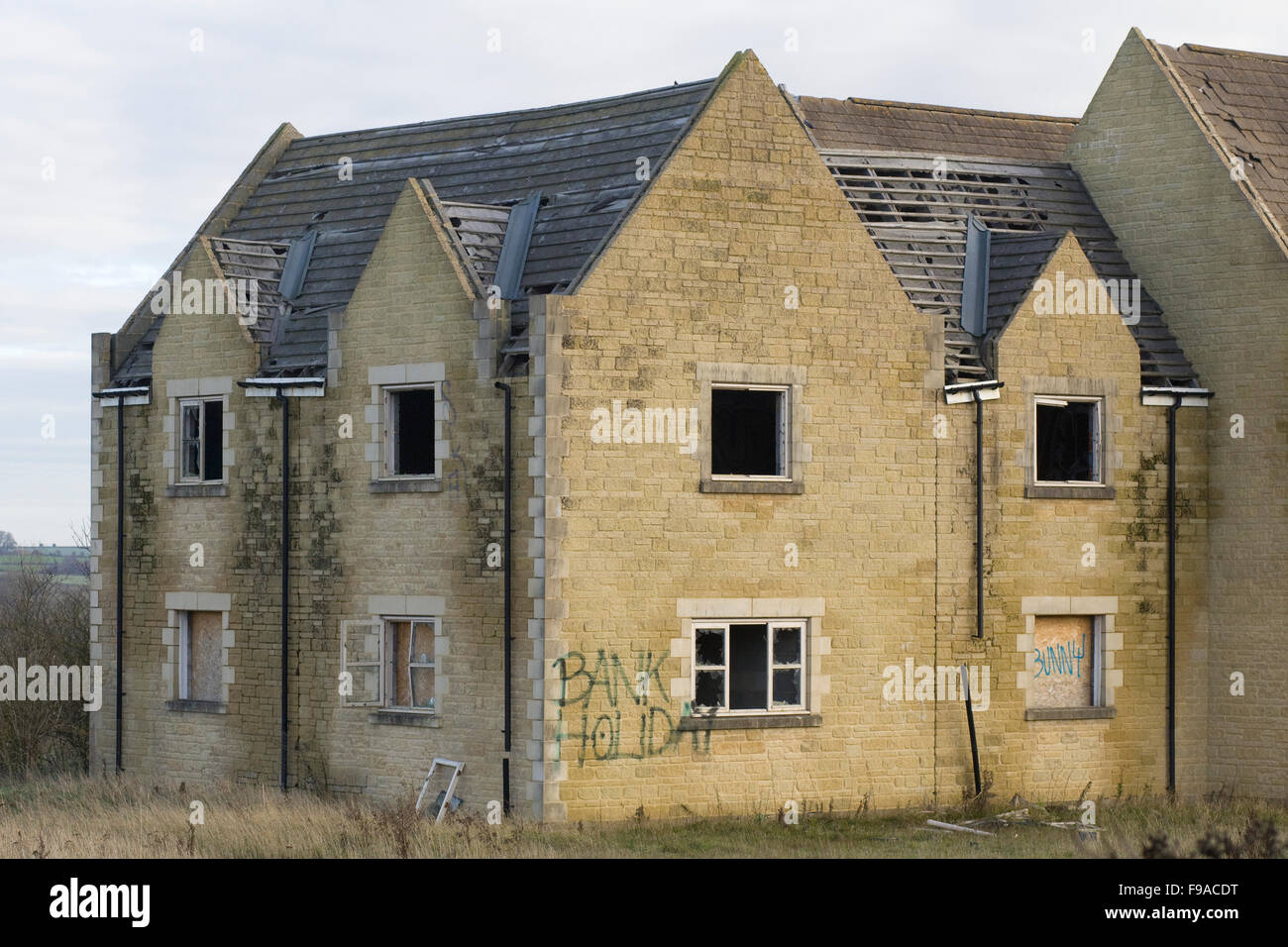 Vandalisé Manor House en Angleterre Banque D'Images