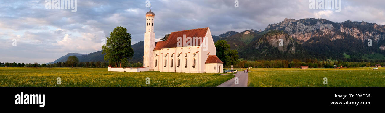 Eglise Saint Coloman, près de Schwangau, Bavière Banque D'Images