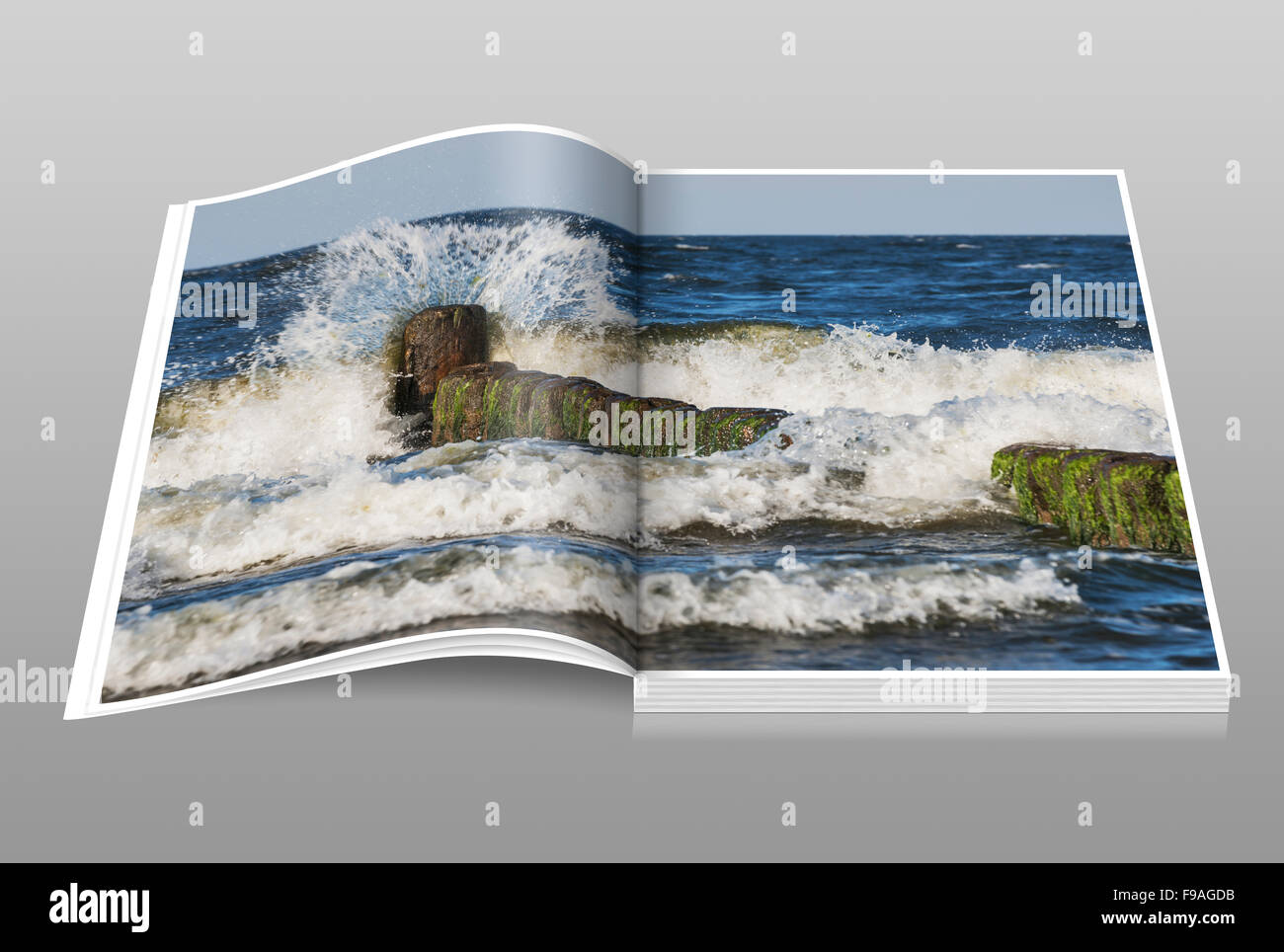 Épis à la plage de la mer Baltique, près de l'île d'Usedom, Mecklembourg-Poméranie-Occidentale, Allemagne, Europe Banque D'Images