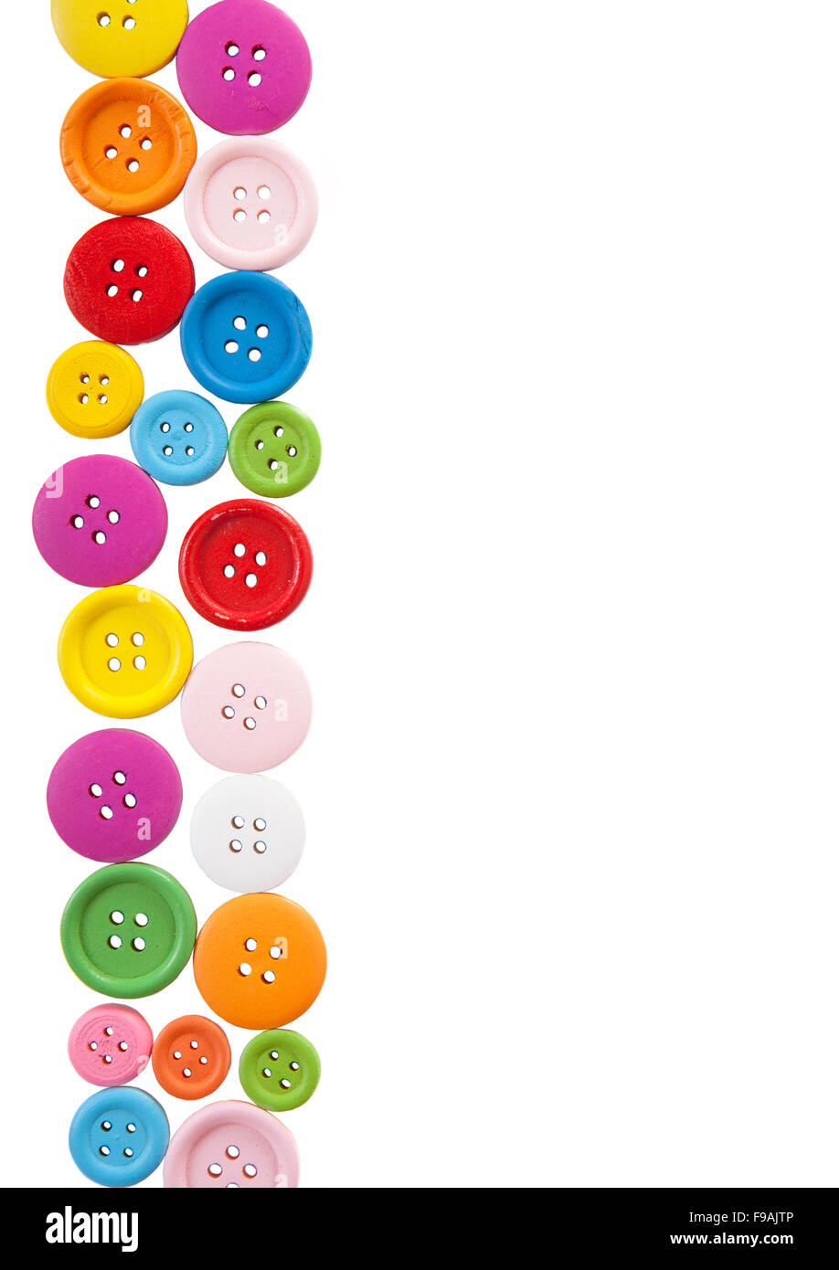 Beaucoup de différents boutons colorés pour coudre comme arrière-plan, isolé Banque D'Images