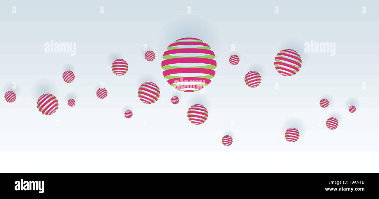 Boules roses sur whter Résumé Contexte Illustration de Vecteur
