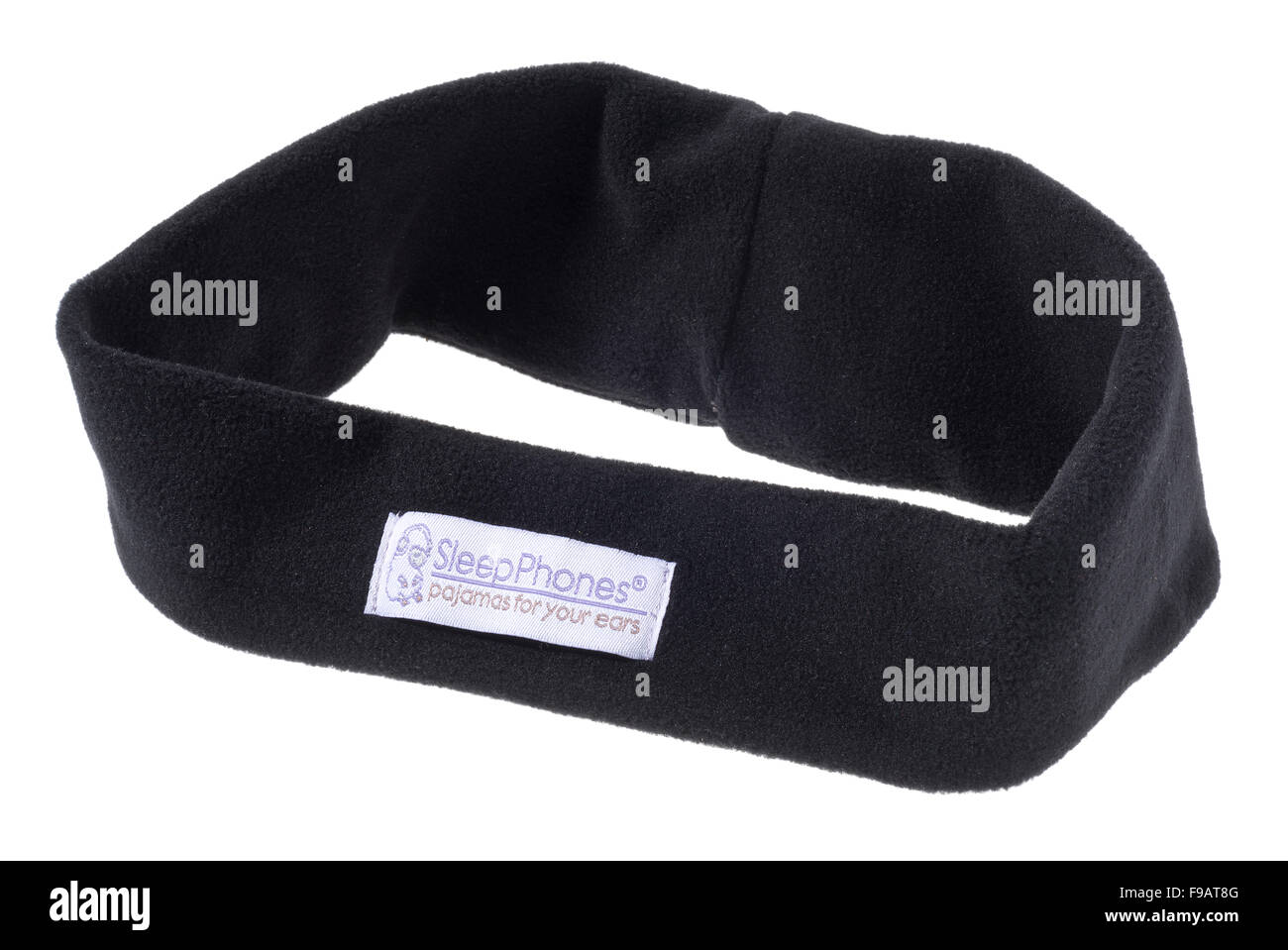 SleepPhones casque pour l'utilisation de lit pour écouter de la musique ou des livres audio pour s'endormir. Serre-tête audio haut-parleur sans fil lavable. Banque D'Images