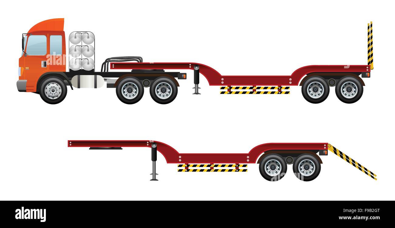 Camion vide conception vecotor tailer Illustration de Vecteur