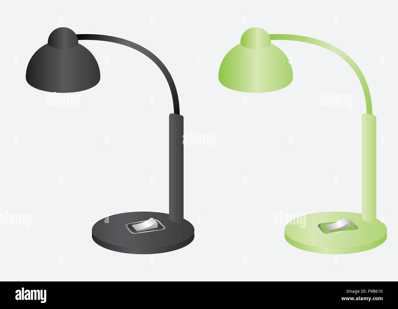 Les lampes de lecture noir et vert vecteur conception couleur Illustration de Vecteur