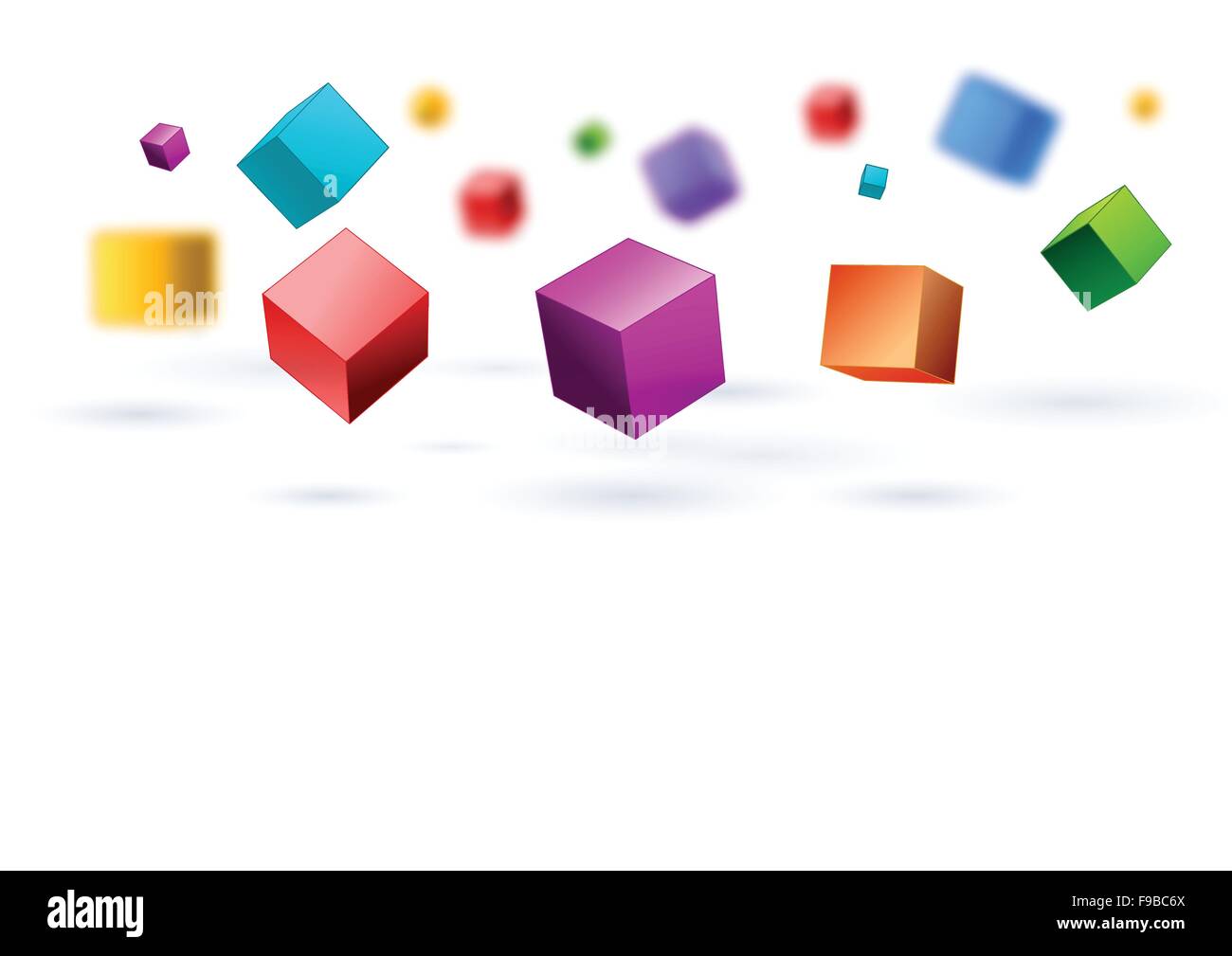 Carrés de fond plein de couleurs Illustration de Vecteur