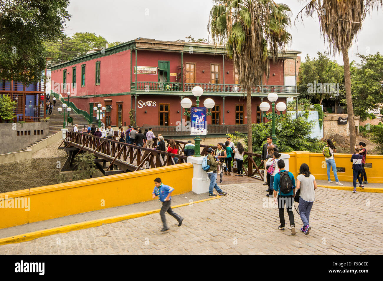 Pont des Soupirs dans le district de Barranco à Lima Pérou ville Banque D'Images