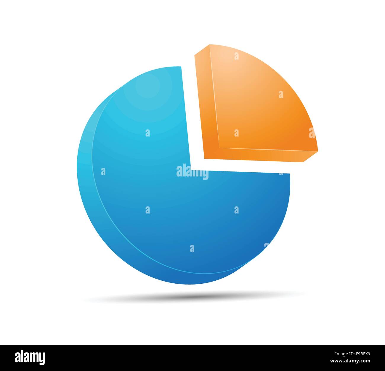 Cercle bleu et orange icône graphique ; Illustration de Vecteur