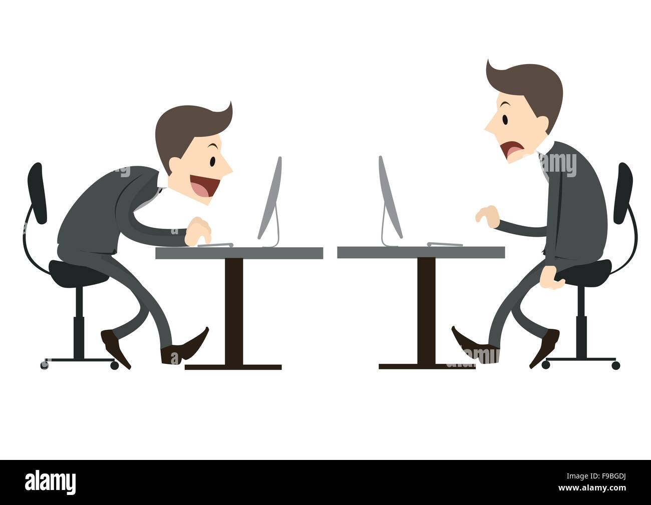 L'homme d'affaires fatigué et rafraîchissante de travail Illustration de Vecteur