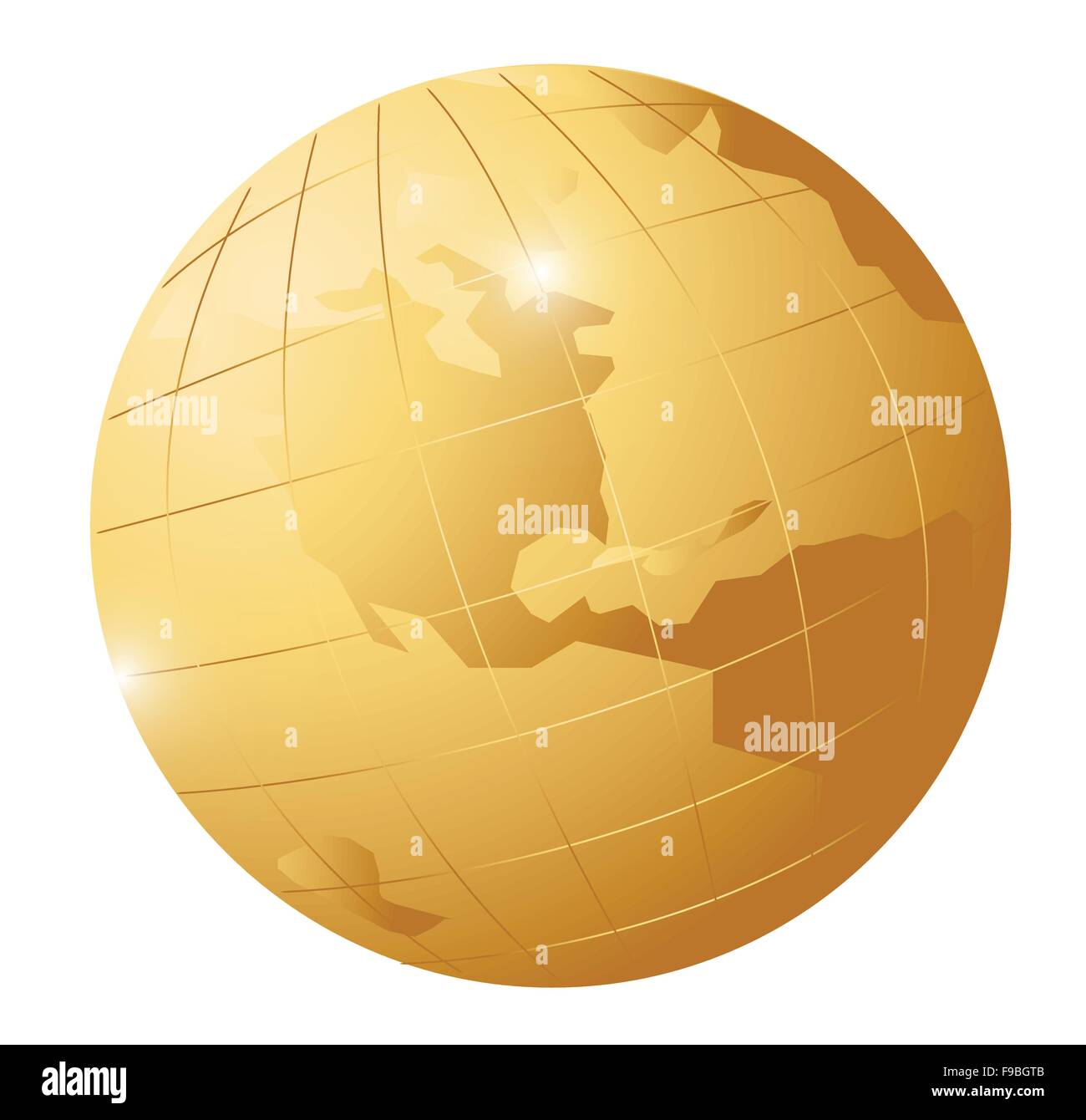 Monde des affaires d'or concept premium Illustration de Vecteur