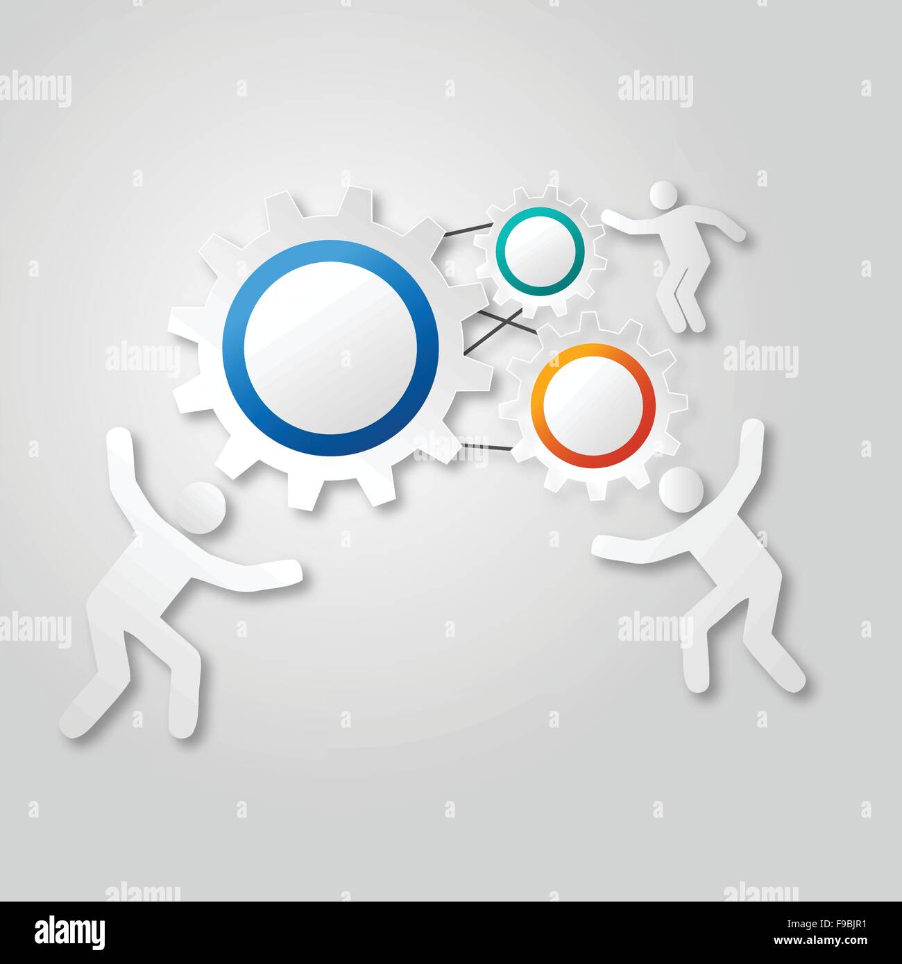 Gears,Infographie, business,TOURNANT,business man,business,femmes,bureau,l'équipe de l'équipe de travail Illustration de Vecteur