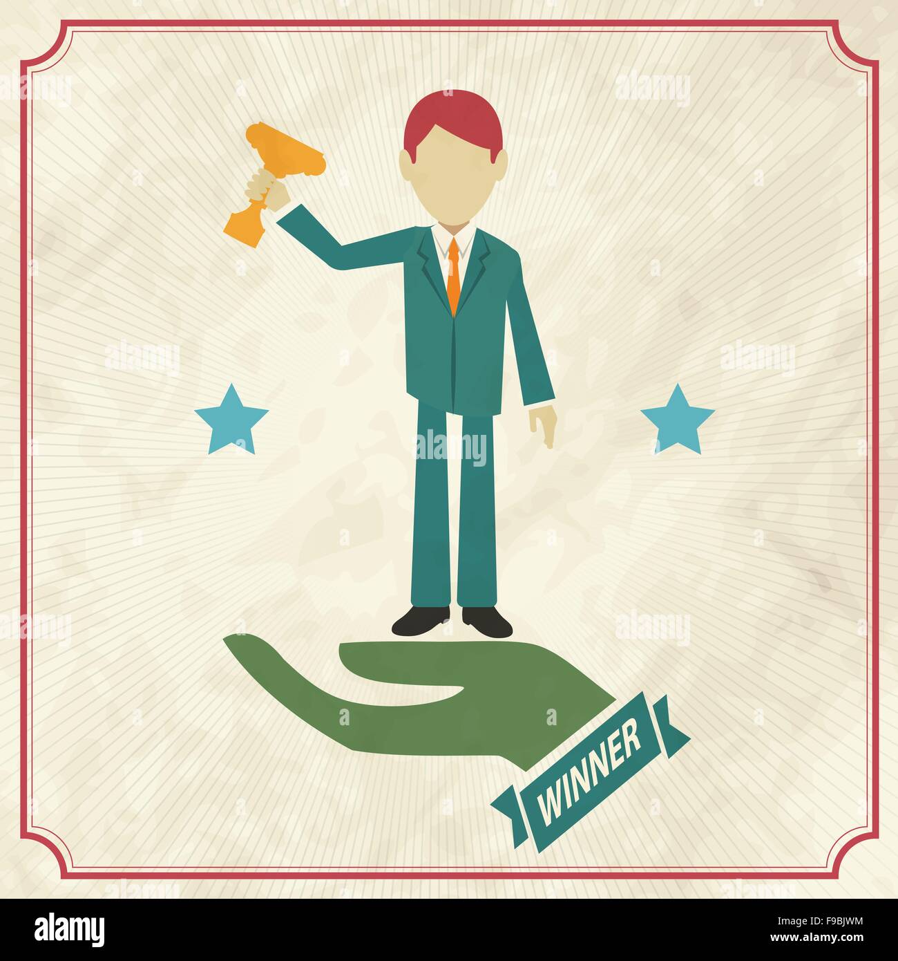 Le concept d'affaires gagnant conception vectorielle Illustration de Vecteur