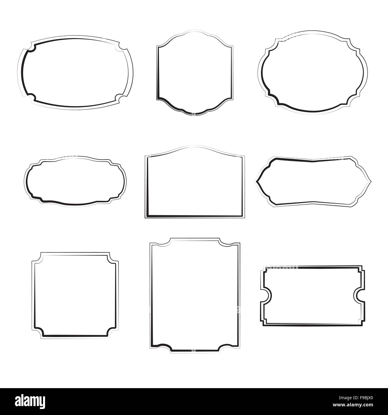Les étiquettes à la main dessin vectoriel Illustration de Vecteur