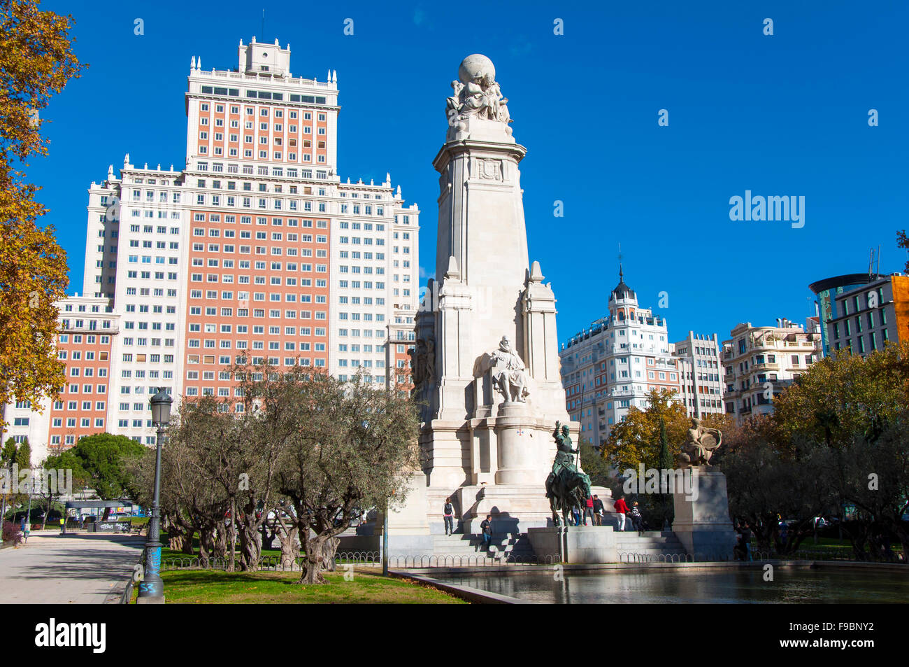 Plaza de España, Madrid, Espagne Banque D'Images