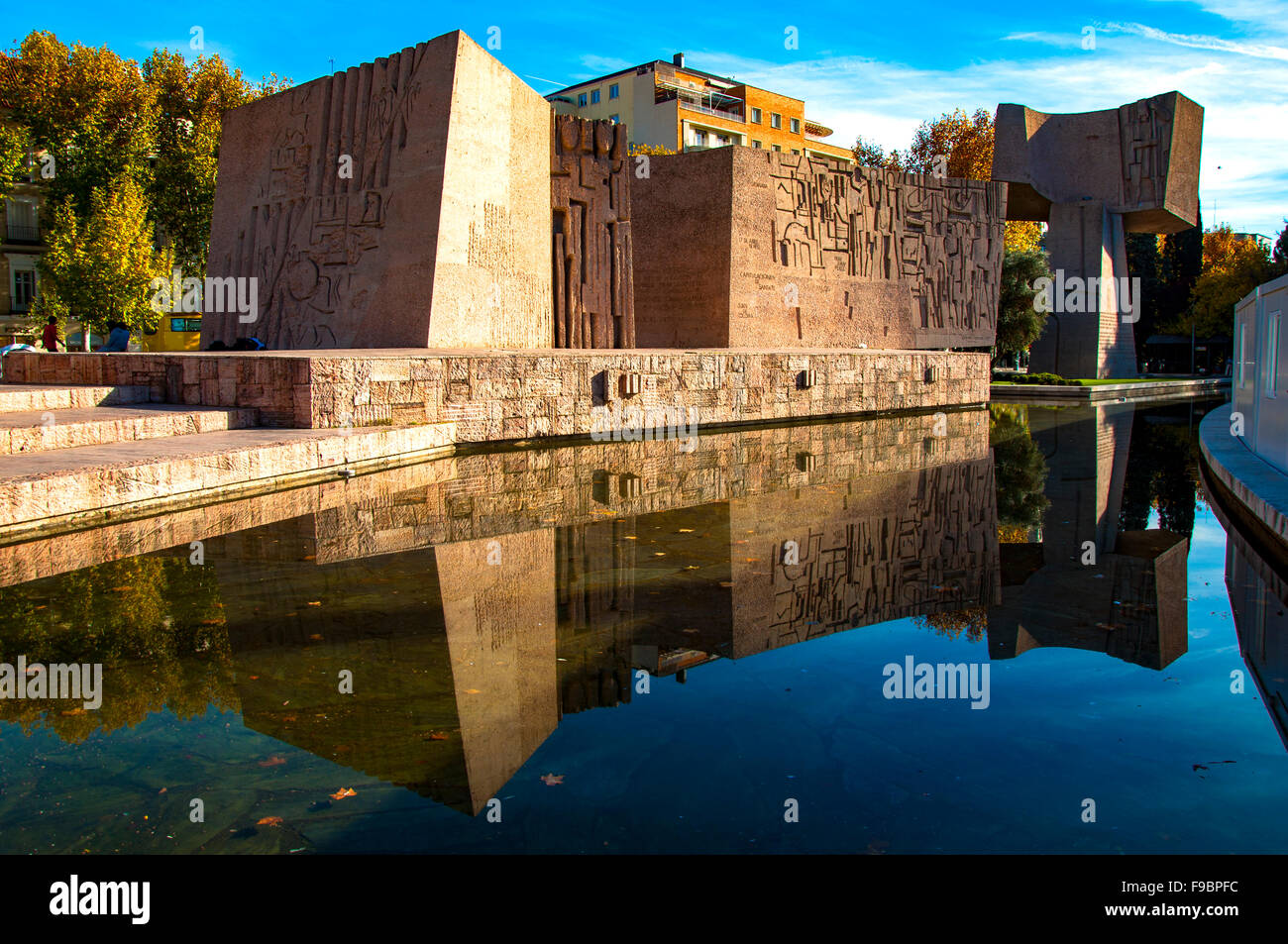 Monumento al Descubrimiento de América, Plaza de Colón, Madrid, Espagne Banque D'Images