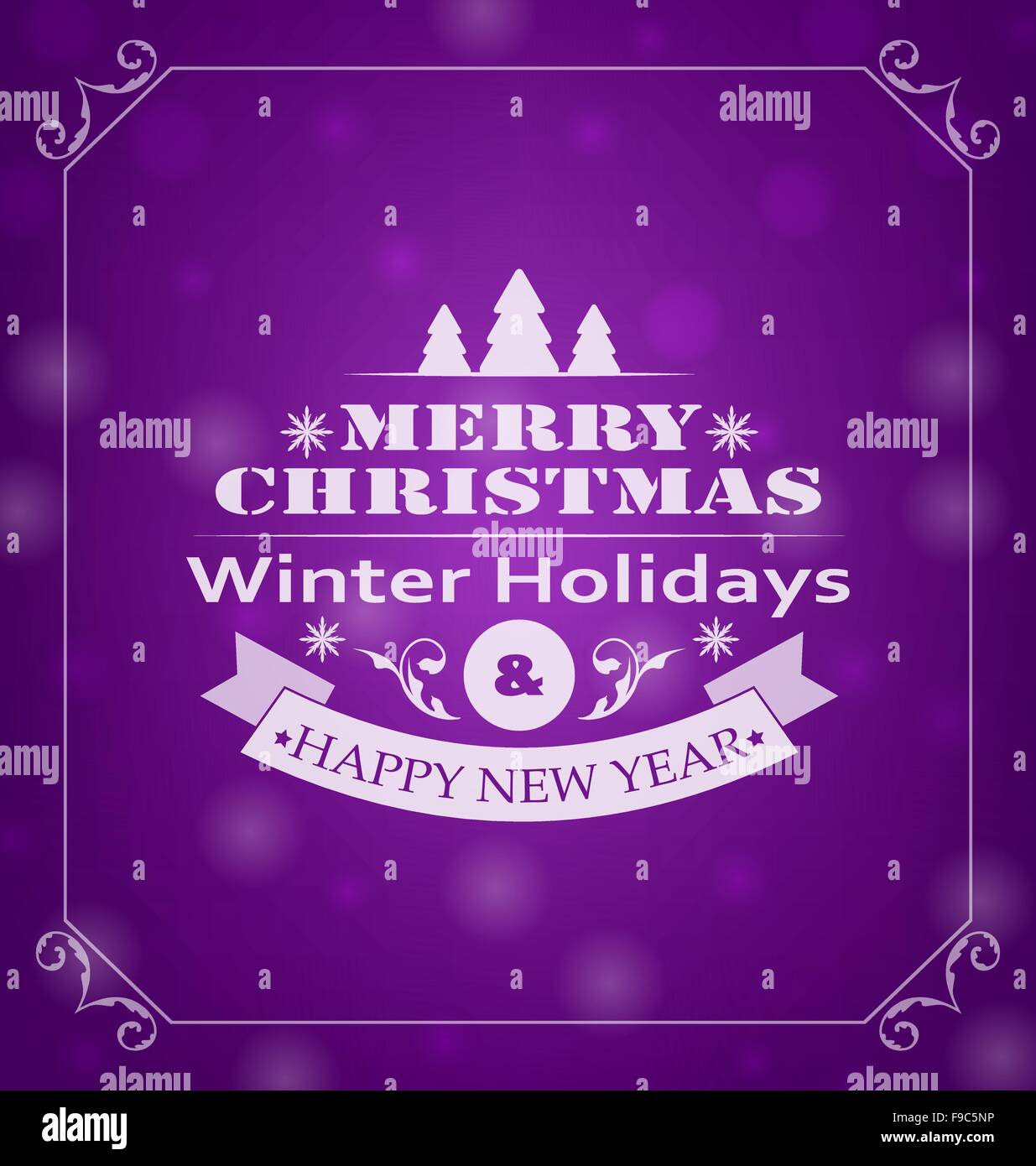 Joyeux Noël souhaits, Typographie Design Illustration de Vecteur