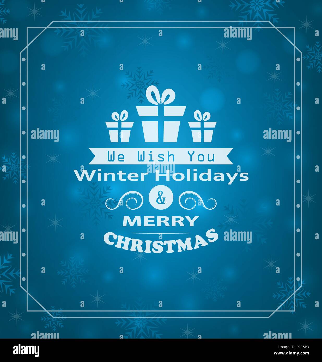 Joyeux Noël Voeux Illustration de Vecteur