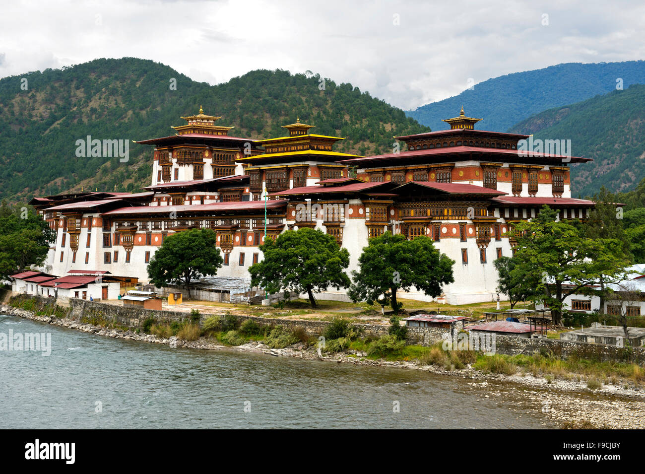Forteresse et monastère de Punakha Dzong, Punakah, Bhoutan Banque D'Images