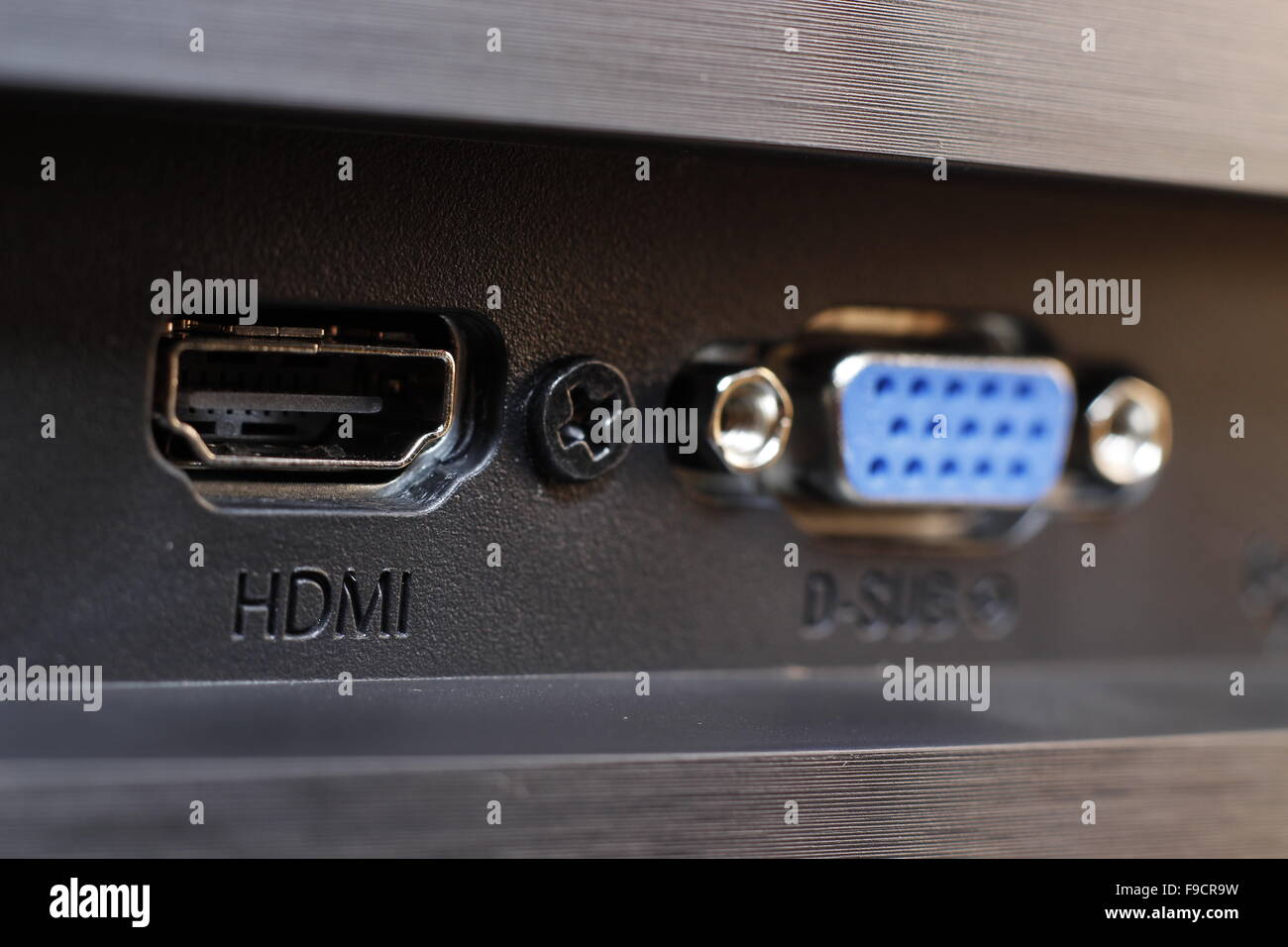 Port HDMI sur un ordinateur portable Banque D'Images